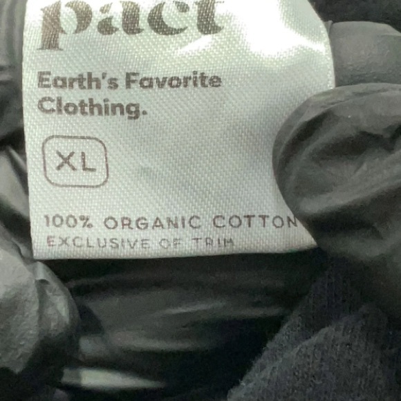 PACT Black Airplane Flat front Jogger 100% Organic Cotton with Pockets Size XL - Picture 8 of 8